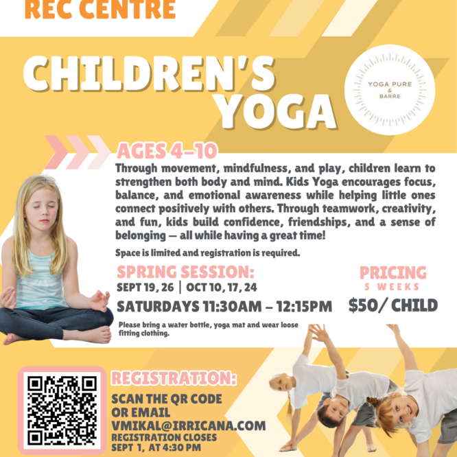 Irricana Rec Centre Children's Yoga Fall 2026