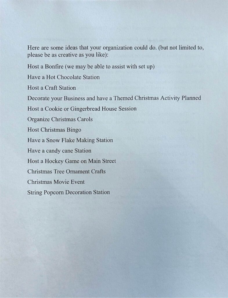 Christmas on Main 2026 Planning