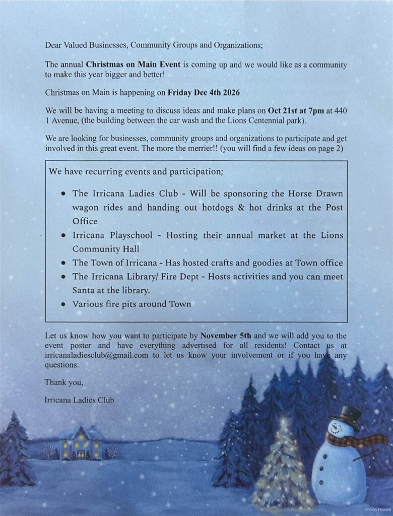 Christmas on Main 2026 Planning