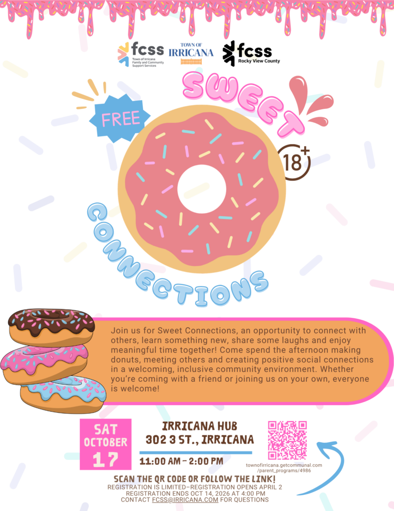 Irricana FCSS Sweet Connections Donut Making October 17 2026