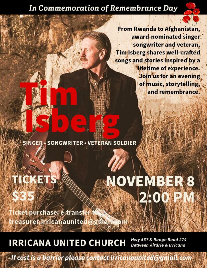 Irricana United Church Tim Isberg Nov 8 2026