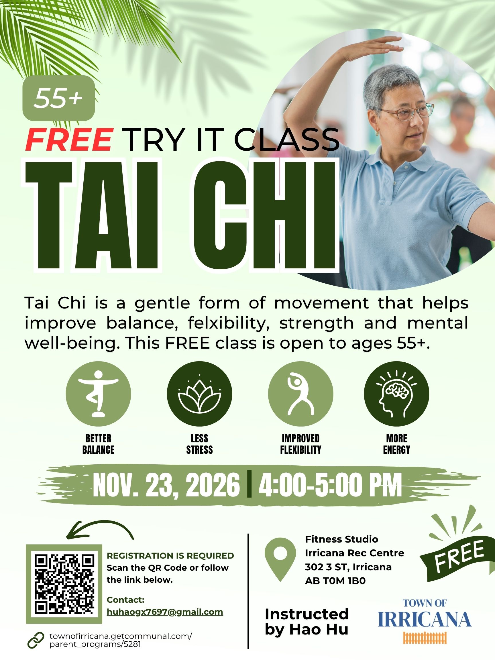 Irricana Tai Chi Try It Class Nov 23 2026